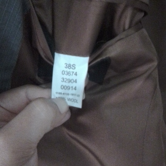 38s Slim Jos.A.Banks Taupe Pinstripe Suit - Picture 10 of 10